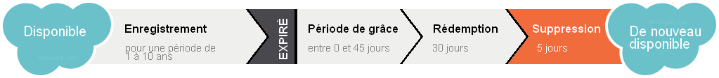 La vie d'un nom de domaine